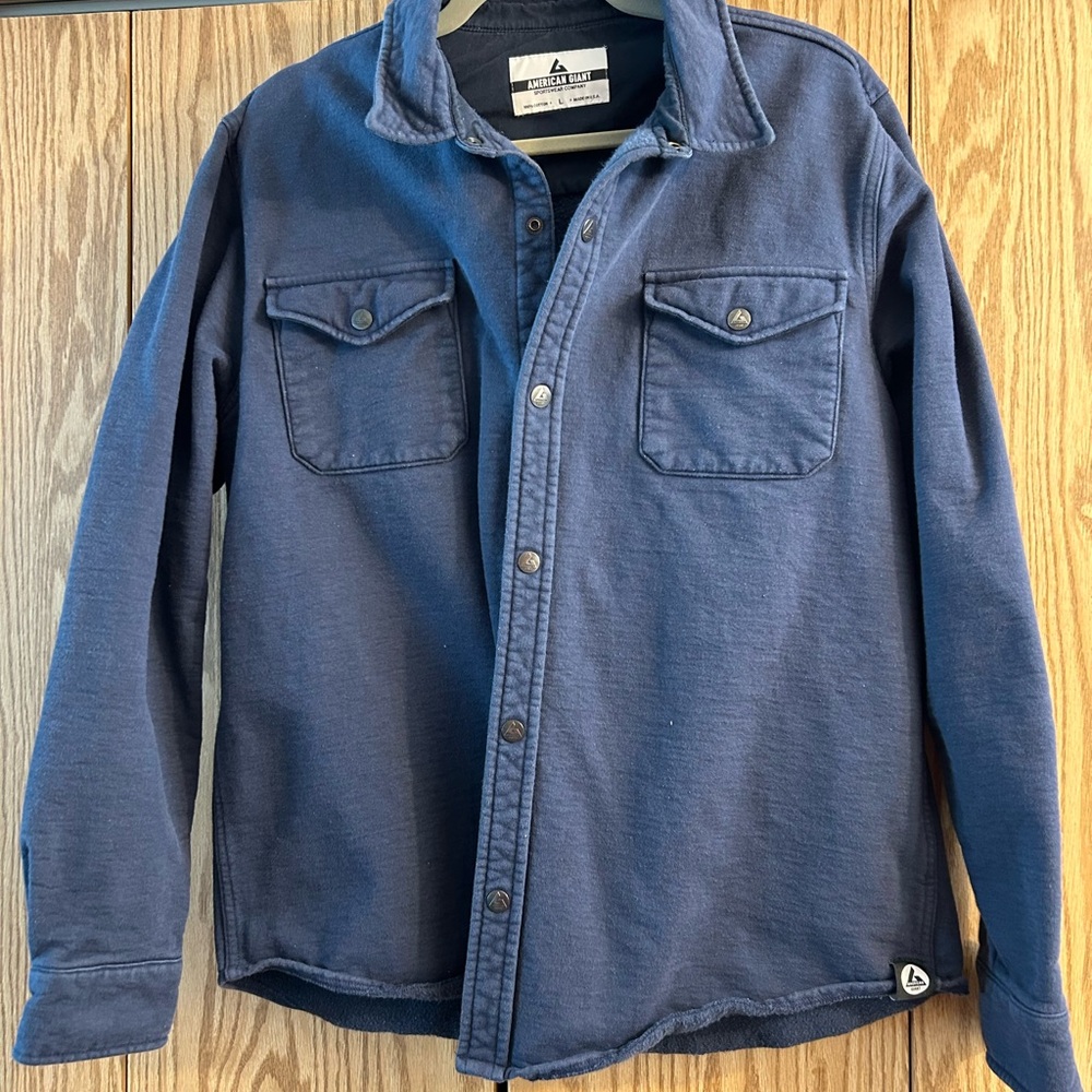 American Giant Dark Blue Shirt Jacket